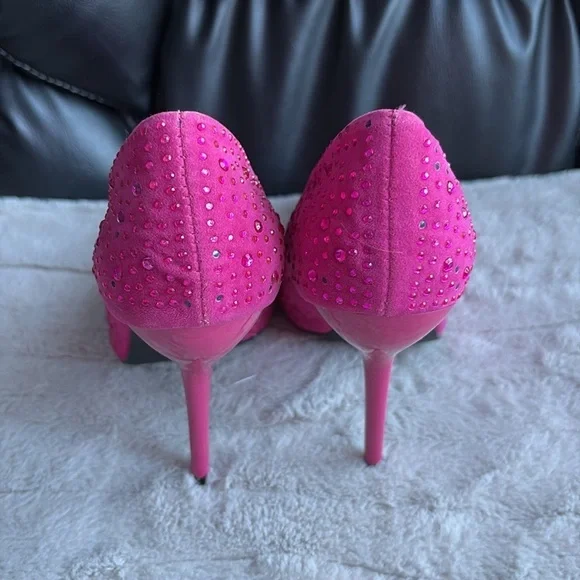 FRH Pink Rhinestone Pumps - Picture 6 of 15